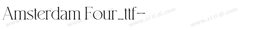 Amsterdam Four_ttf字体转换